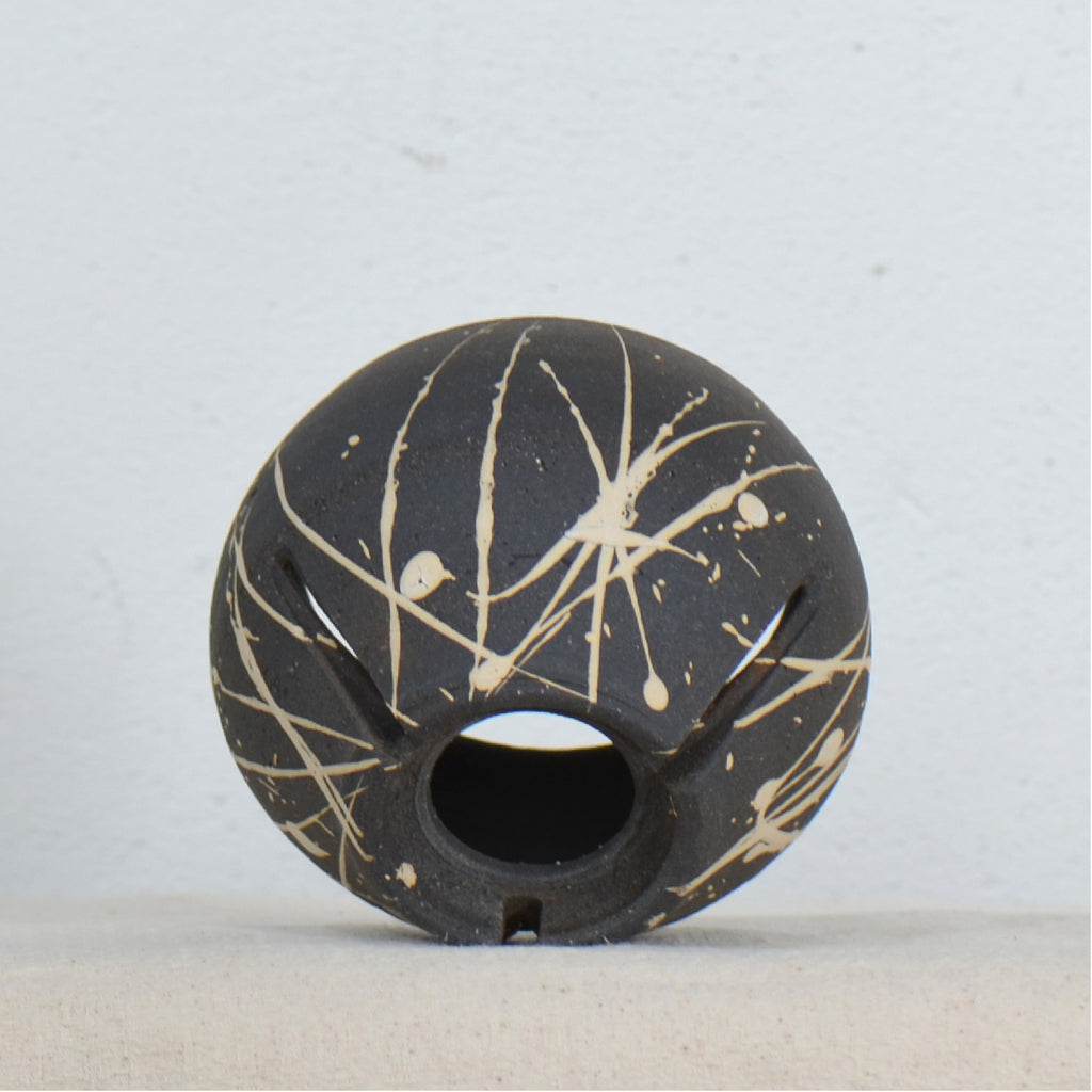 沼野 秀章 / 黒二白 / nh5_bw03_s / 約φ9.5cm / 植木鉢