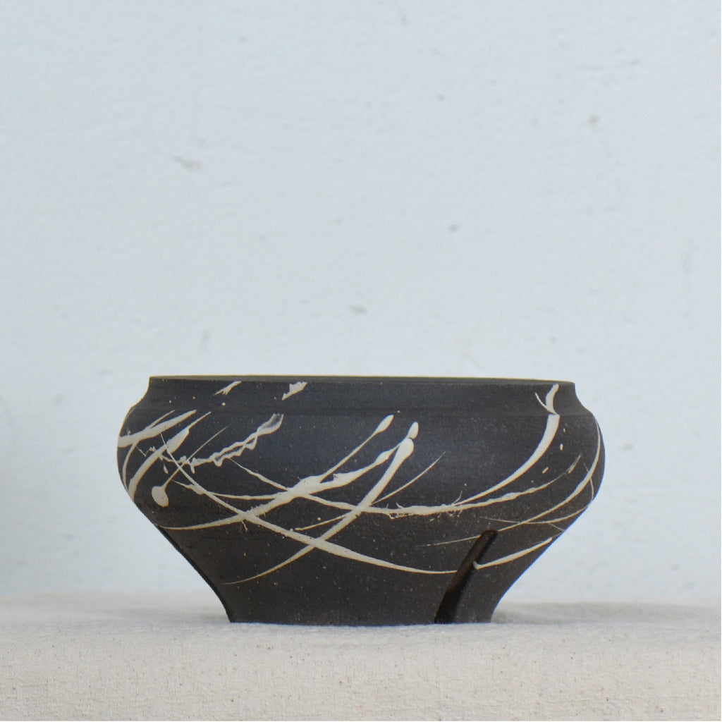 沼野 秀章 / 黒二白 / nh5_bw04_s / 約φ12cm / 植木鉢