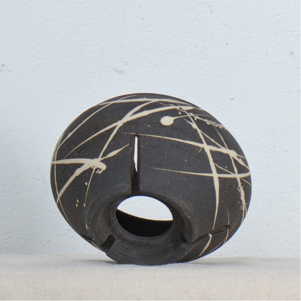 沼野 秀章 / 黒二白 / nh5_bw04_s / 約φ12cm / 植木鉢