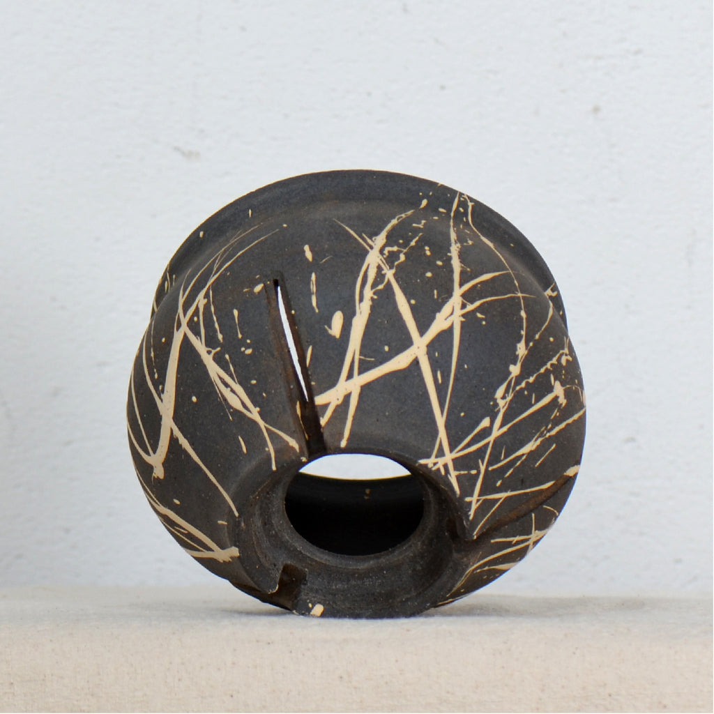 沼野 秀章 / 黒二白 / nh5_bw05_s / 約φ11.8cm / 植木鉢