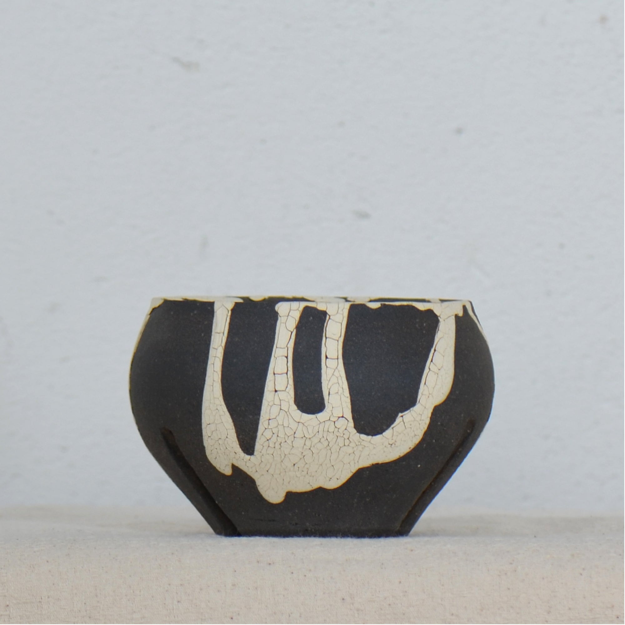 沼野 秀章 / 黒二白 / nh5_bw08_xs / 約φ8.8cm / 植木鉢 – ハチラボ
