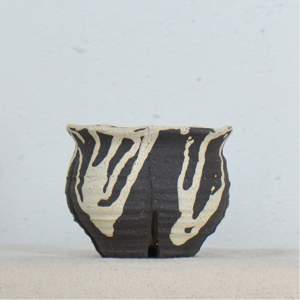 沼野 秀章 / 黒二白 / nh5_bw09_s / 約φ10.5cm / 植木鉢