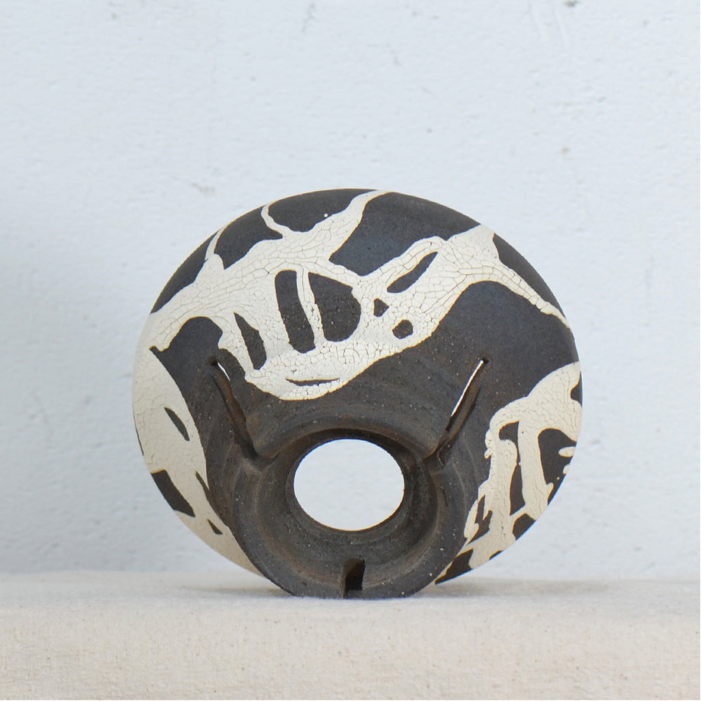 沼野 秀章 / 黒二白 / nh5_bw10_m / 約φ14cm / 植木鉢