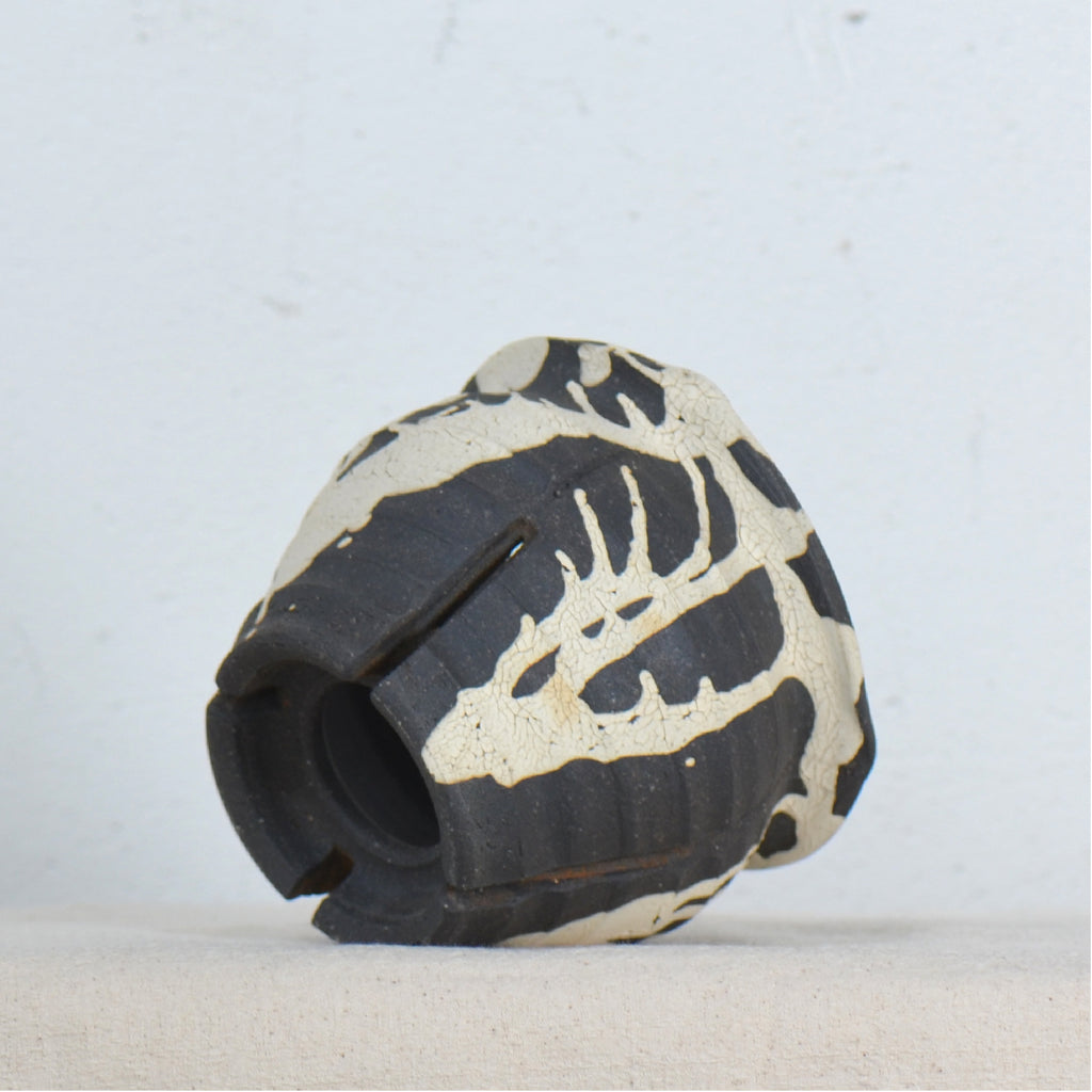 沼野 秀章 / 黒二白 / nh5_bw11_s / 約φ11.5cm / 植木鉢