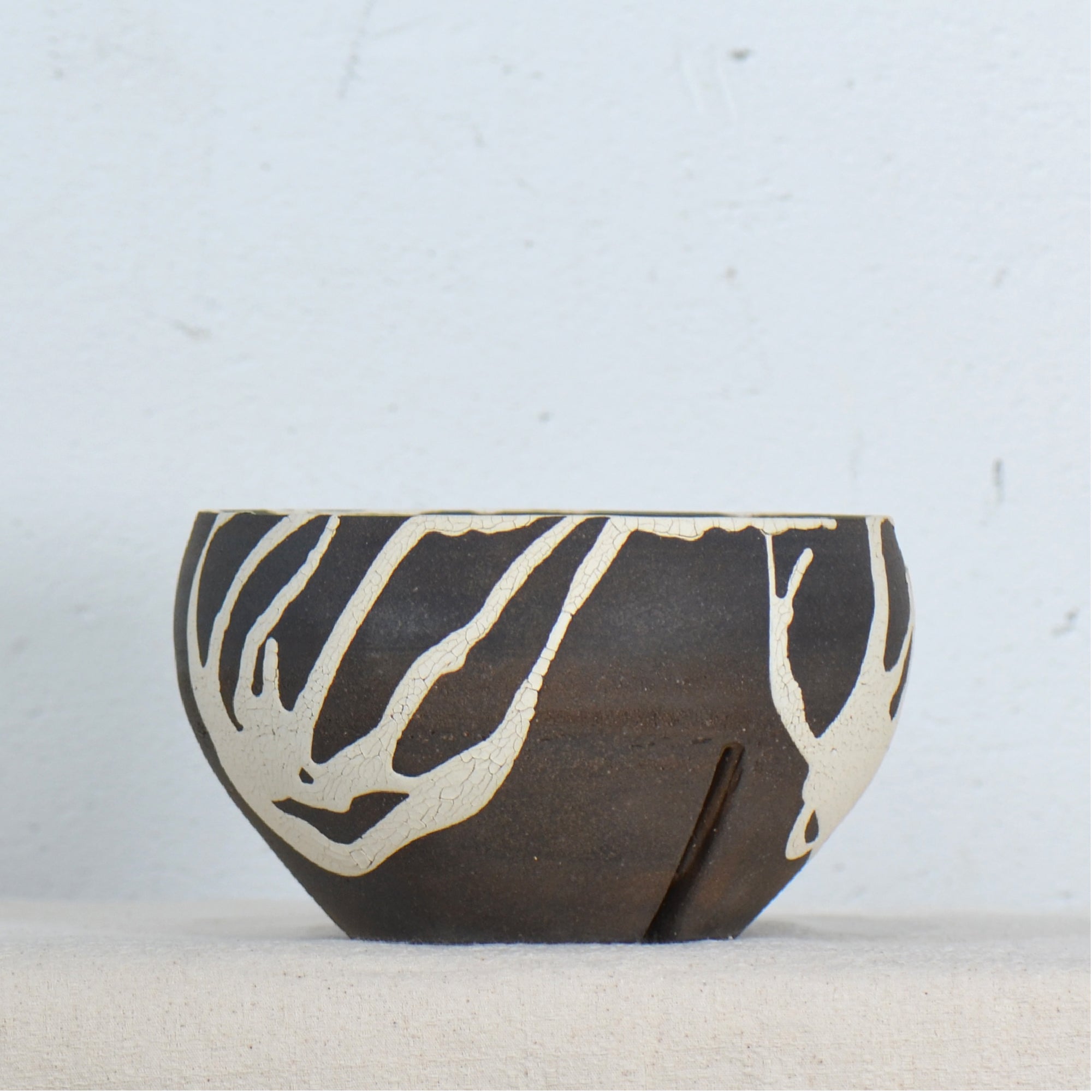 沼野 秀章 / 黒二白 / nh5_bw14_m / 約φ14.6cm / 植木鉢