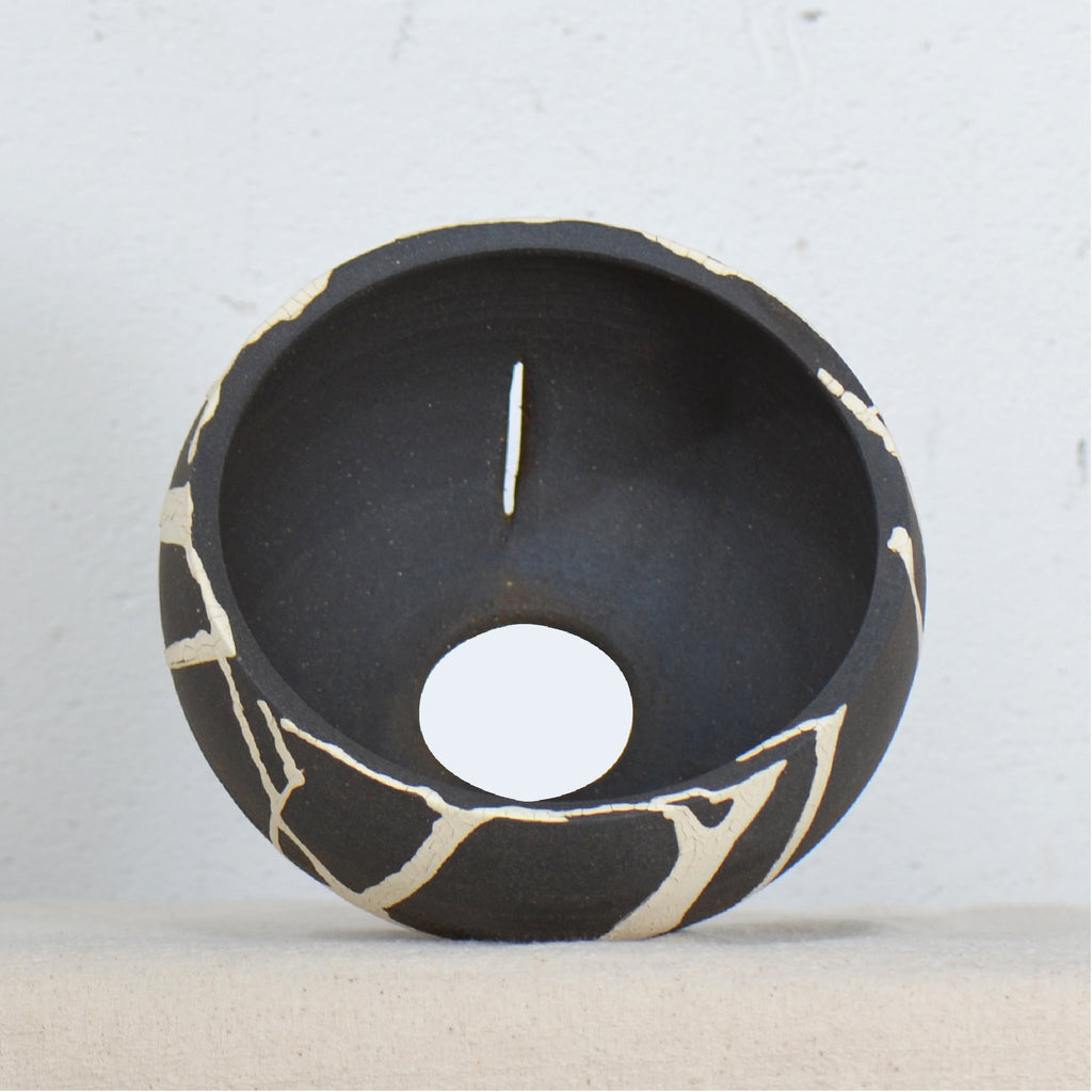 沼野 秀章 / 黒二白 / nh5_bw14_m / 約φ14.6cm / 植木鉢