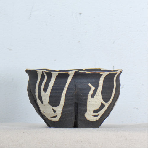 沼野 秀章 / 黒二白 / nh5_bw15_l / 約φ15.7cm / 植木鉢