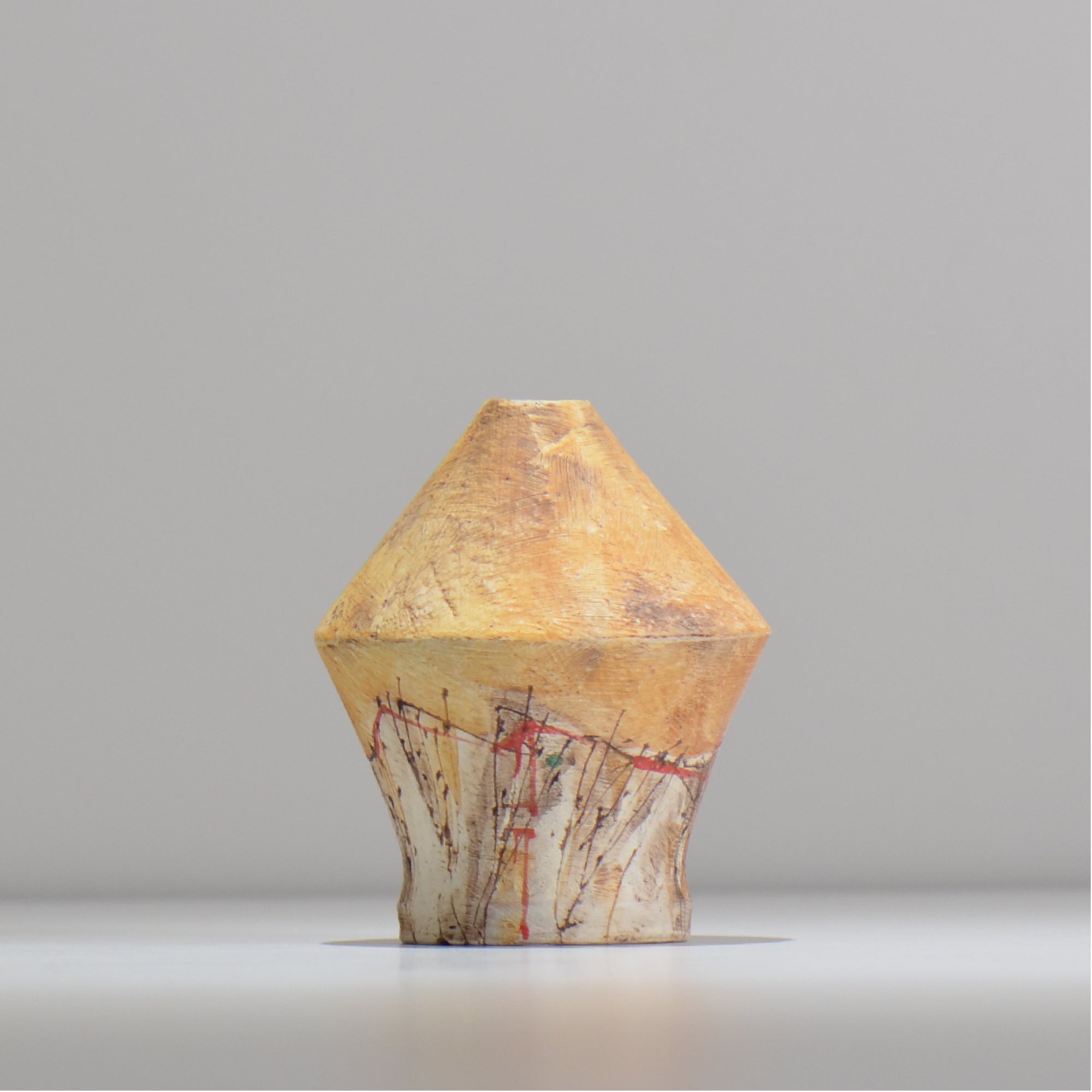 沼野 秀章 / 刻ム音 /  nh5_ichi002_xs
/ 底面 直径約6.2φcm / 一輪挿し 花瓶