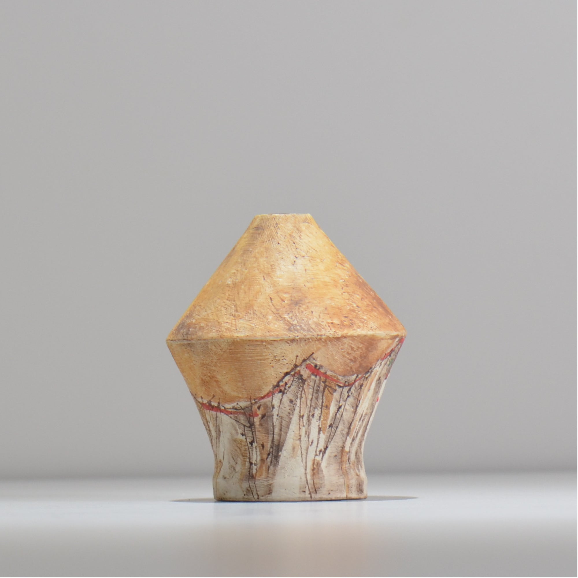 沼野 秀章 / 刻ム音 /  nh5_ichi002_xs
/ 底面 直径約6.2φcm / 一輪挿し 花瓶