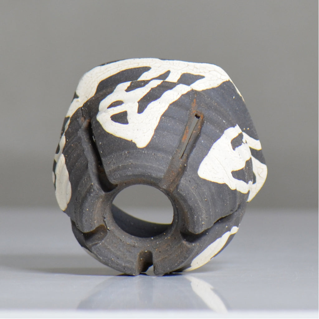 沼野 秀章 / 黒二白 / nh6_bw01_s / 約φ9.5cm / 植木鉢