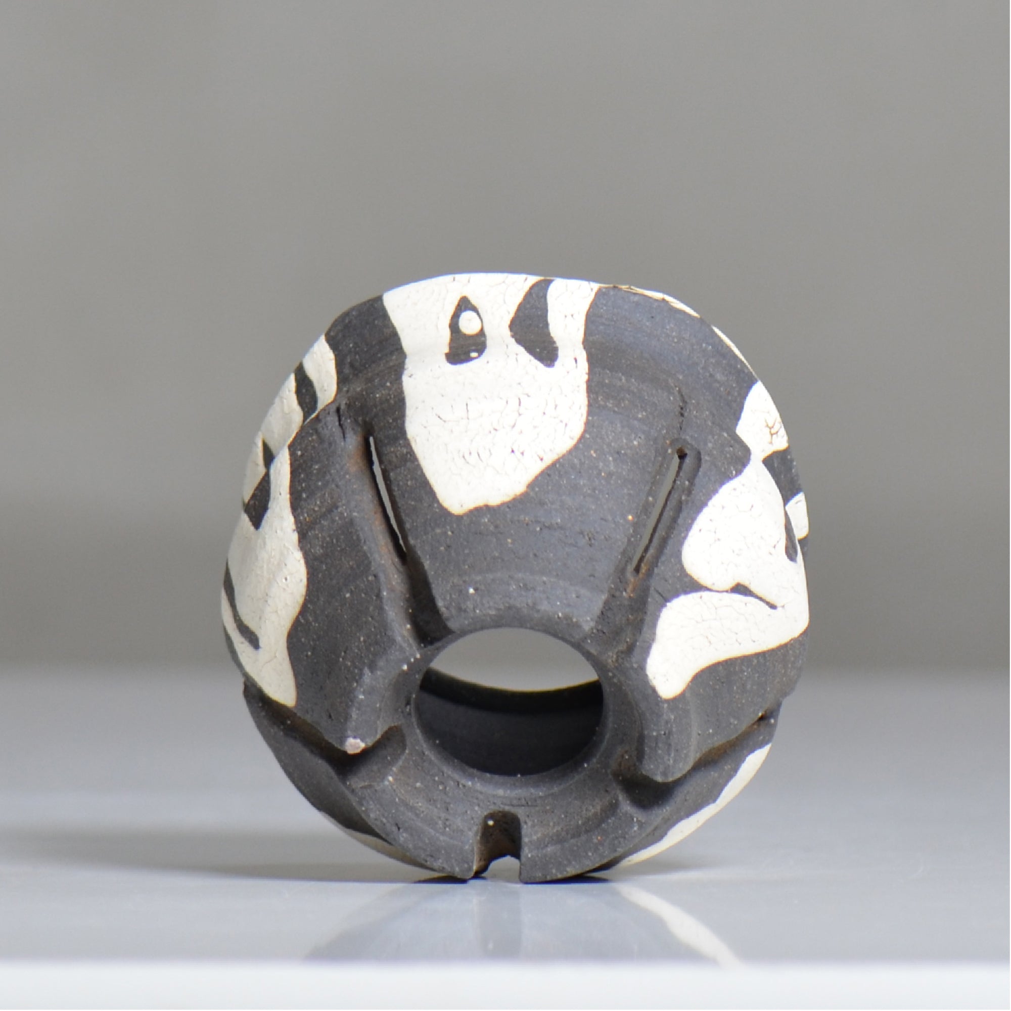 沼野 秀章 / 黒二白 / nh6_bw07_xs / 約φ8.7cm / 植木鉢