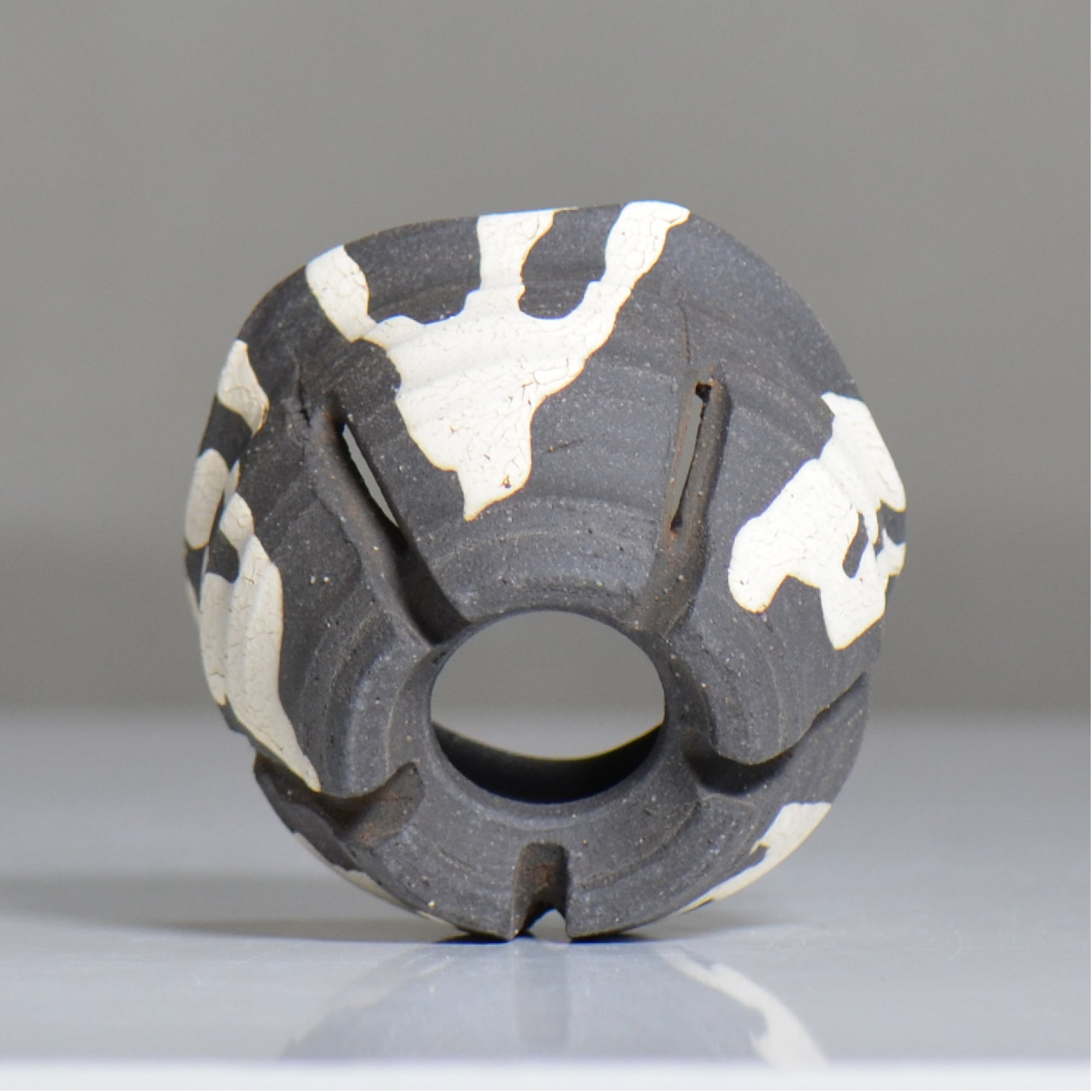 沼野 秀章 / 黒二白 / nh6_bw09_s / 約φ9.5cm / 植木鉢
