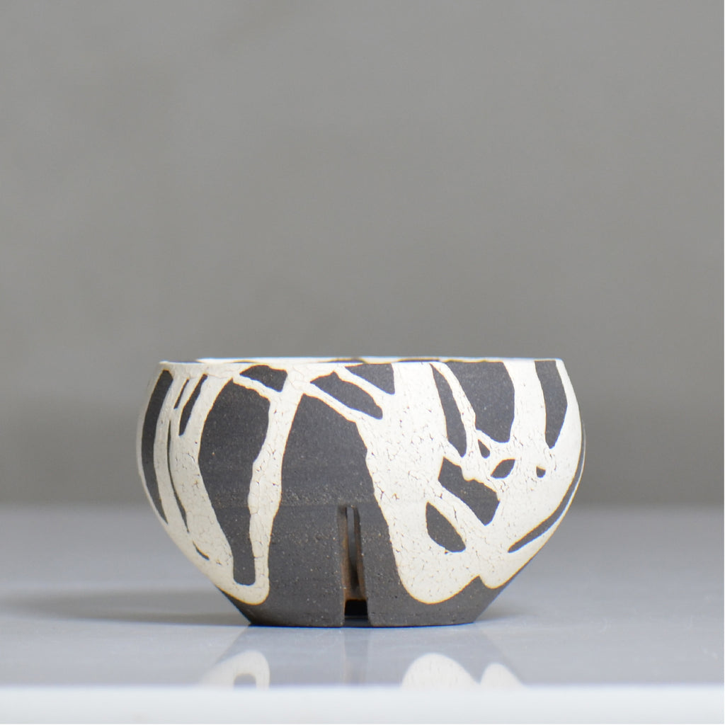 沼野 秀章 / 黒二白 / nh6_bw11_s / 約φ10.5cm / 植木鉢