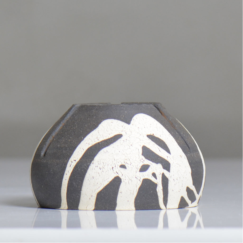 沼野 秀章 / 黒二白 / nh6_bw11_s / 約φ10.5cm / 植木鉢