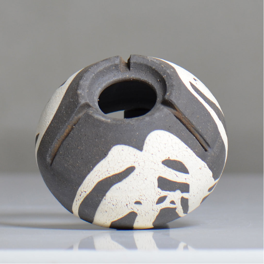 沼野 秀章 / 黒二白 / nh6_bw11_s / 約φ10.5cm / 植木鉢