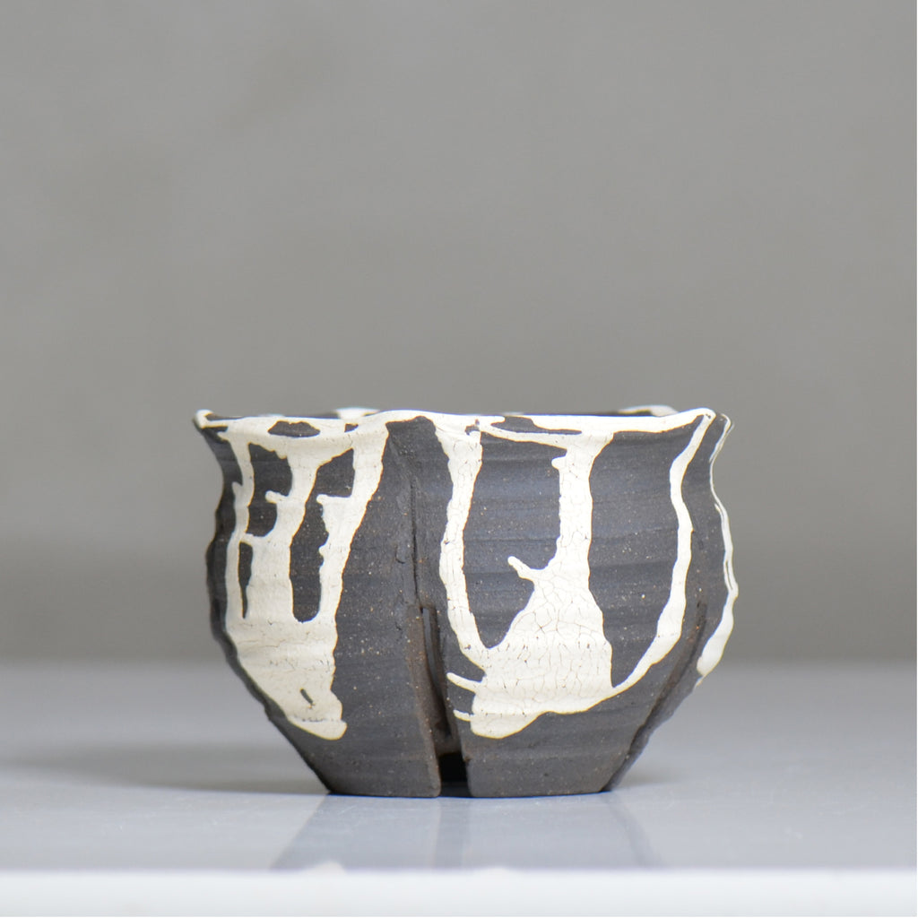 沼野 秀章 / 黒二白 / nh6_bw12_s / 約φ12cm / 植木鉢