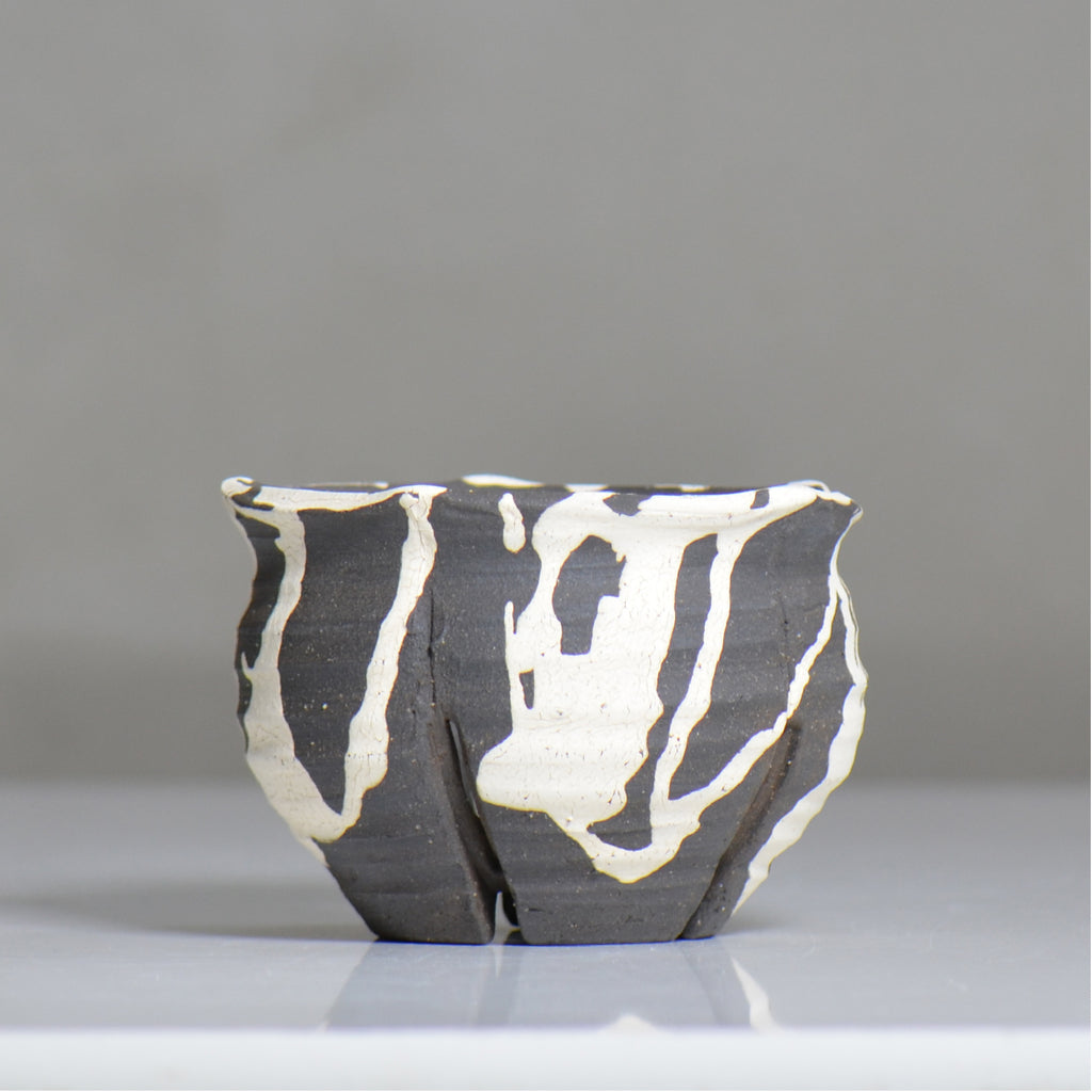沼野 秀章 / 黒二白 / nh6_bw12_s / 約φ12cm / 植木鉢