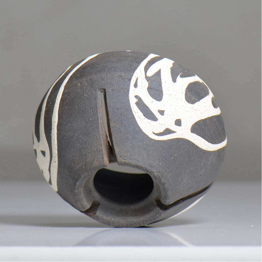 沼野 秀章 / 黒二白 / nh6_bw13_s / 約φ12cm / 植木鉢