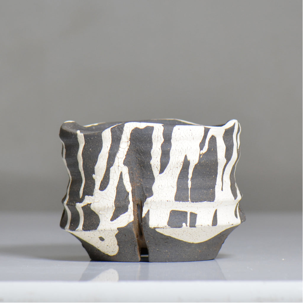 沼野 秀章 / 黒二白 / nh6_bw14_s / 約φ11.7cm / 植木鉢