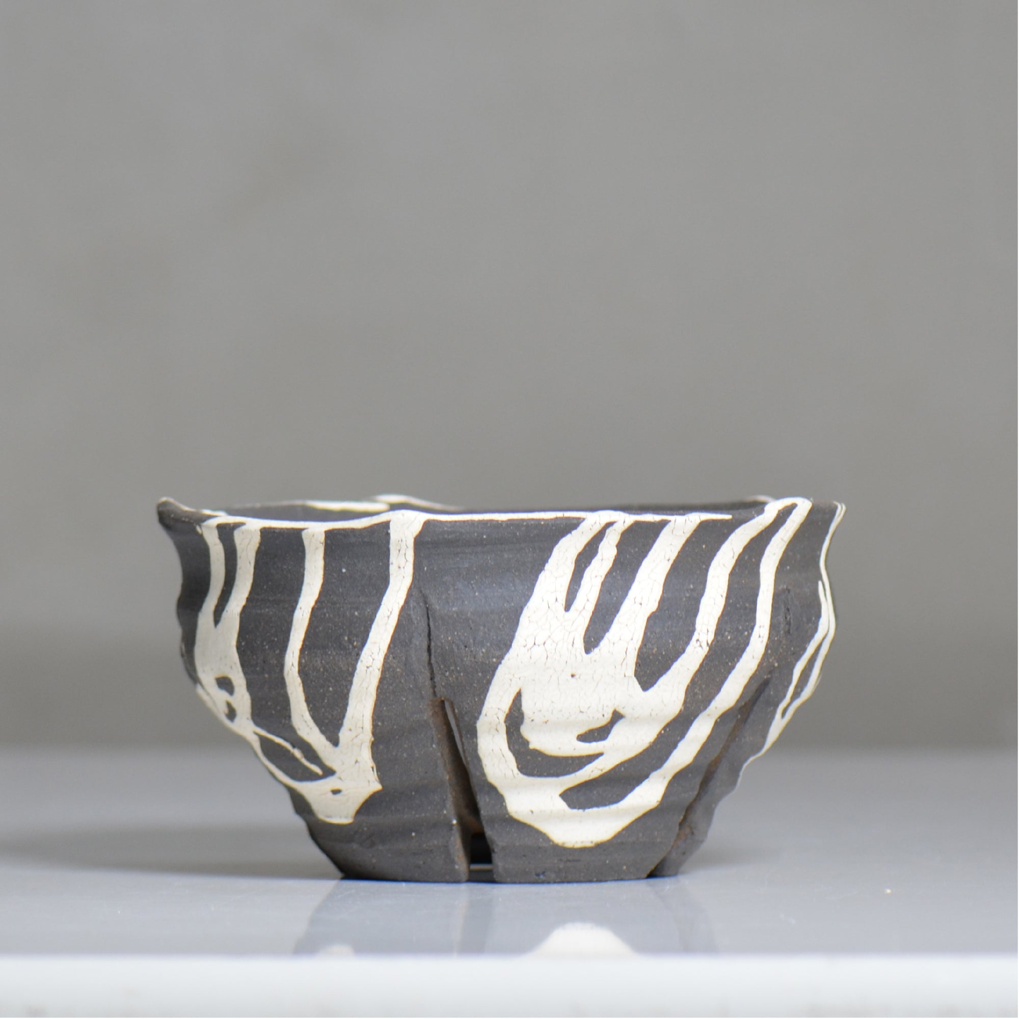 沼野 秀章 / 黒二白 / nh6_bw15_l / 約φ16cm / 植木鉢