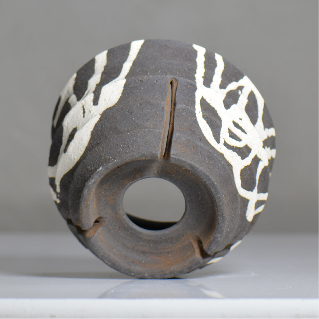 沼野 秀章 / 黒二白 / nh6_bw17_l / 約φ16cm / 植木鉢