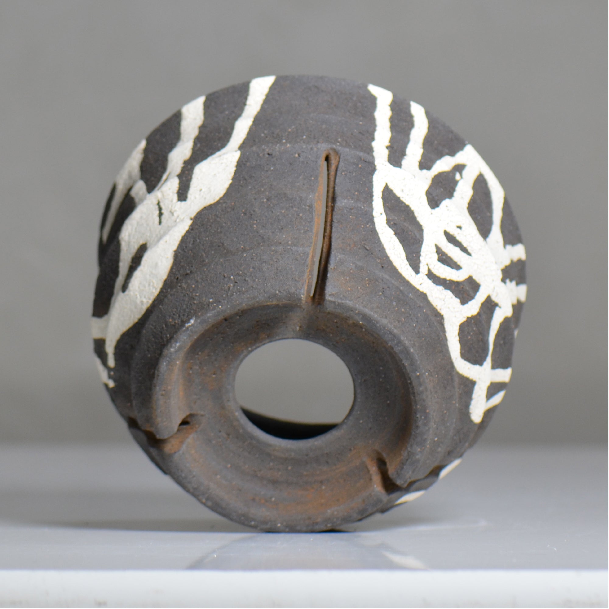 沼野 秀章 / 黒二白 / nh6_bw17_l / 約φ16cm / 植木鉢