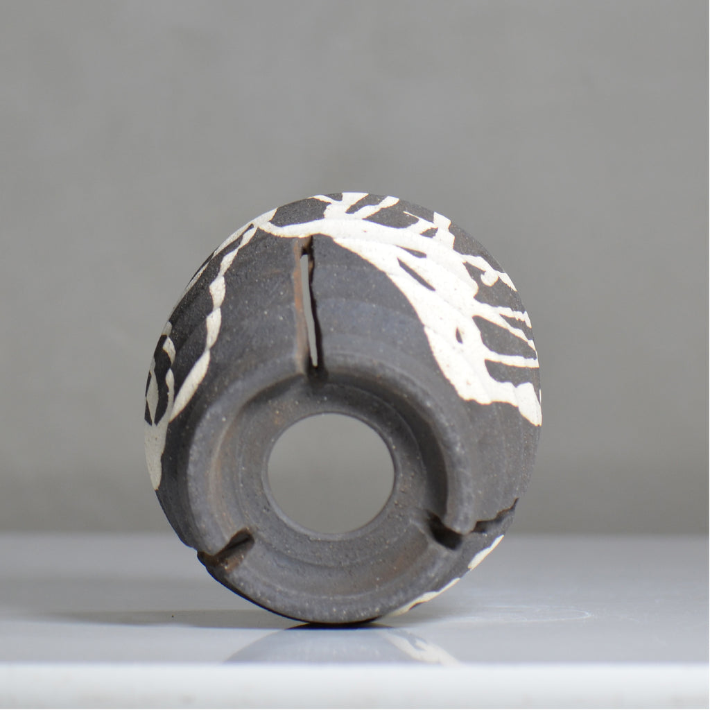 沼野 秀章 / 黒二白 / nh6_bw21_m / 約φ14cm / 植木鉢
