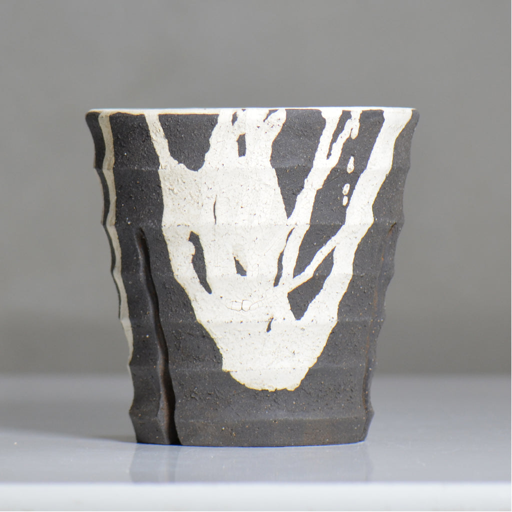 沼野 秀章 / 黒二白 / nh6_bw22_m / 約φ14.5cm / 植木鉢