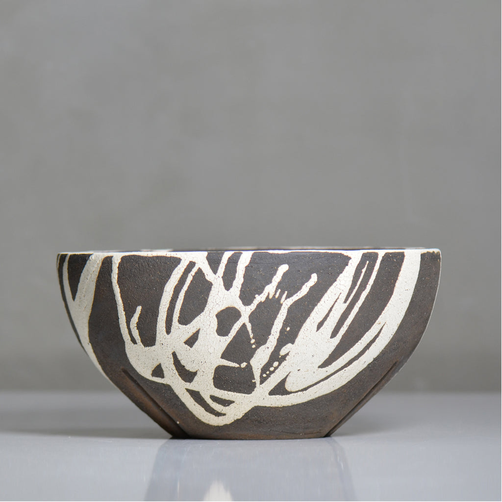 沼野 秀章 / 黒二白 / nh6_bw23_xl / 約φ24.5cm / 植木鉢