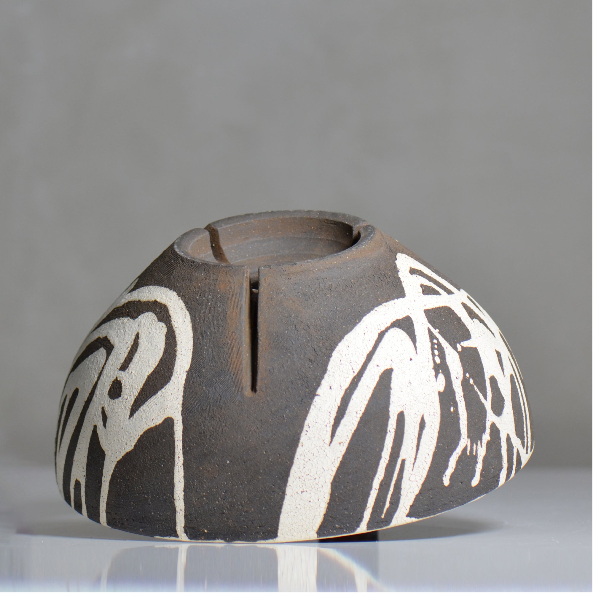 沼野 秀章 / 黒二白 / nh6_bw23_xl / 約φ24.5cm / 植木鉢