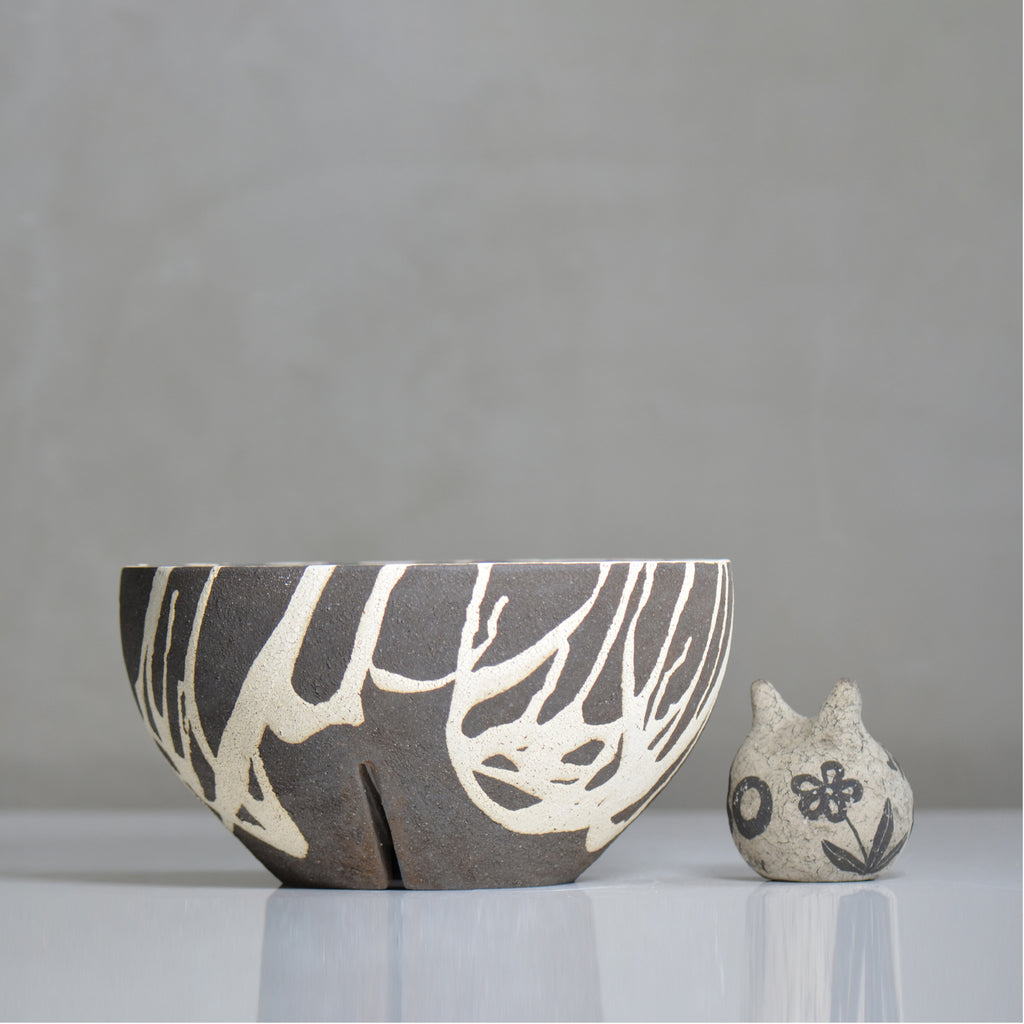 沼野 秀章 / 黒二白 / nh6_bw24_xl / 約φ24cm / 植木鉢