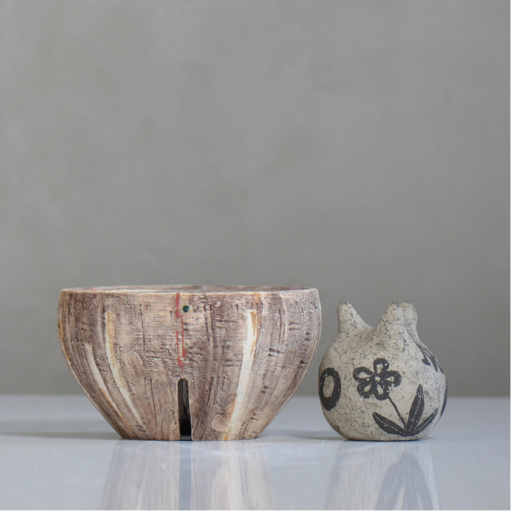 沼野秀章 / 刻ム音 / nh6_so02_ / 約 φ15cm  /  植木鉢