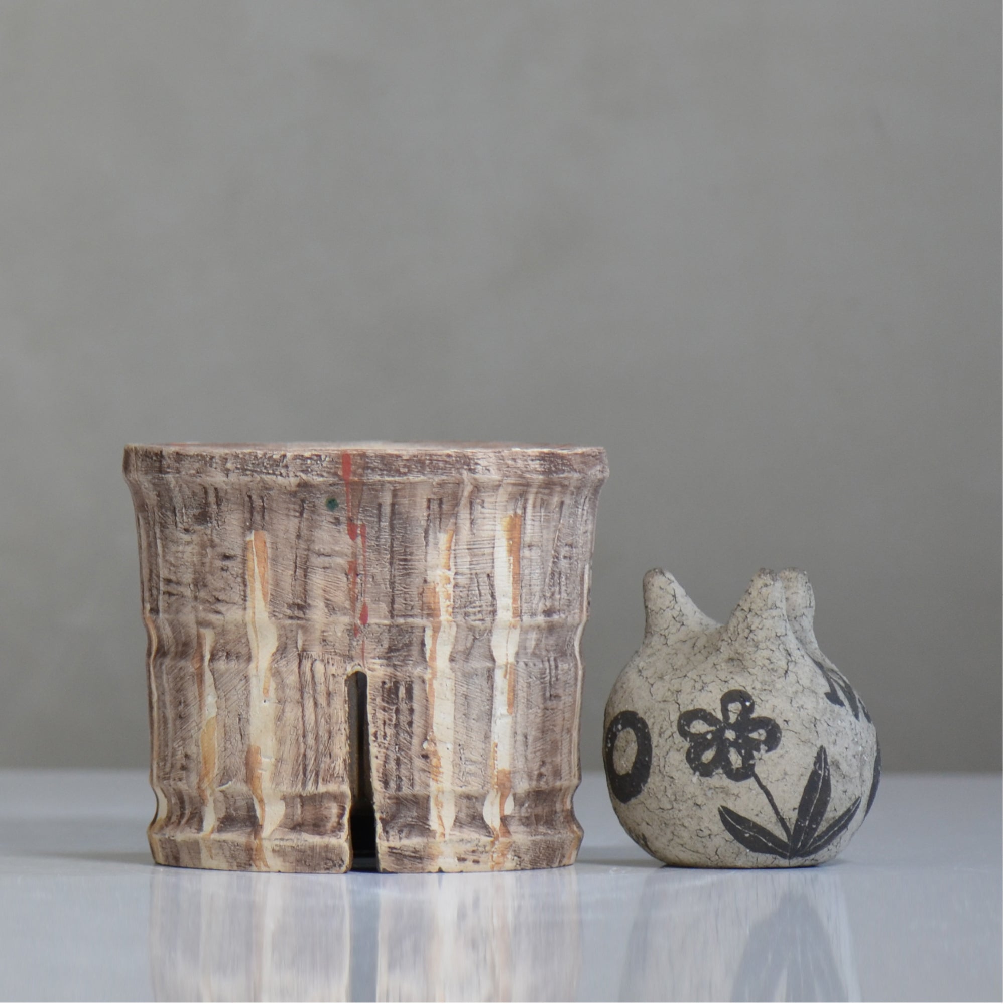 沼野秀章 / 刻ム音 / nh6_so05_m / 約 φ13.3cm  /  植木鉢
