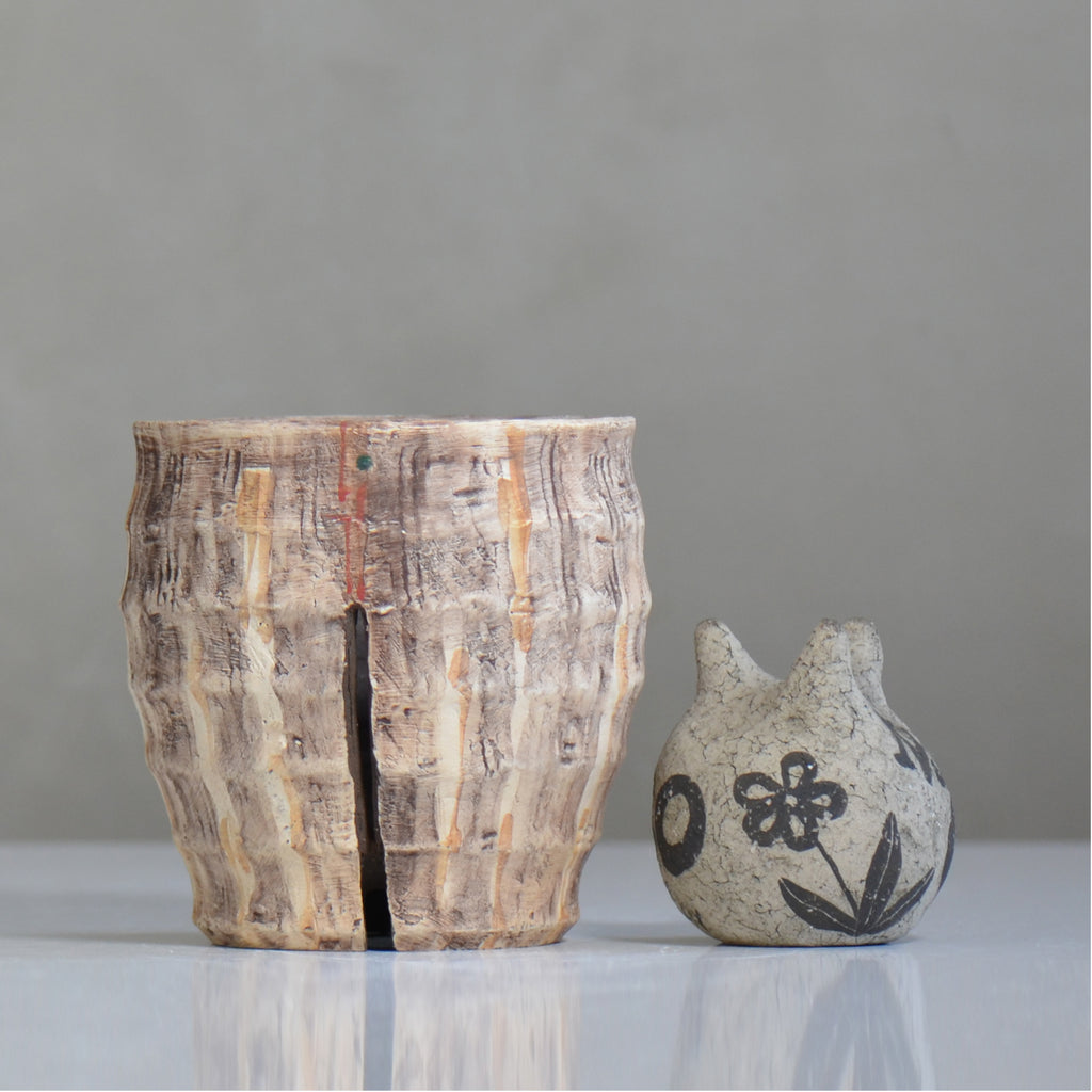沼野秀章 / 刻ム音 / nh6_so06_m / 約 φ12.5cm  /  植木鉢