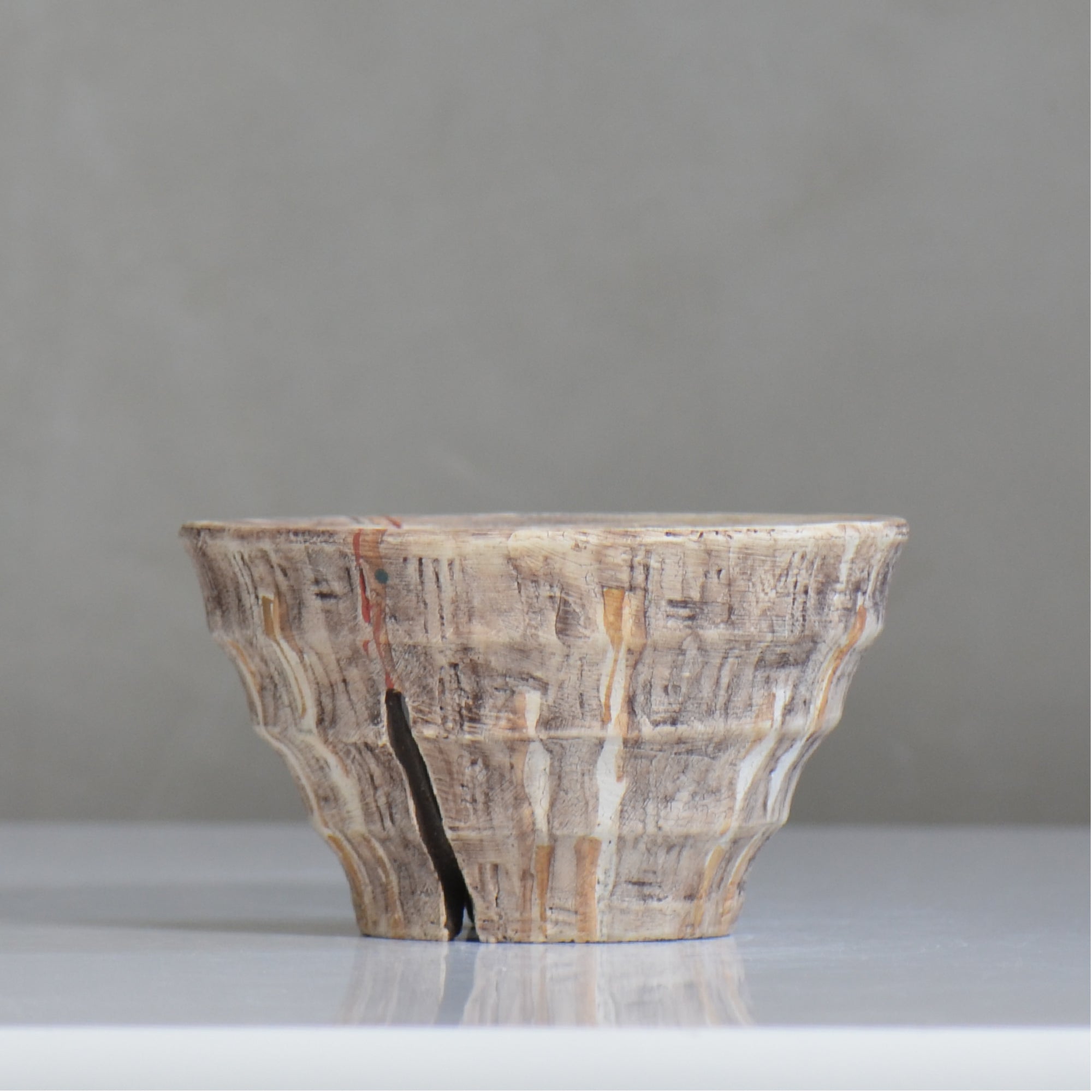 沼野秀章 / 刻ム音 / nh6_so07_l / 約 φ16.3cm  /  植木鉢