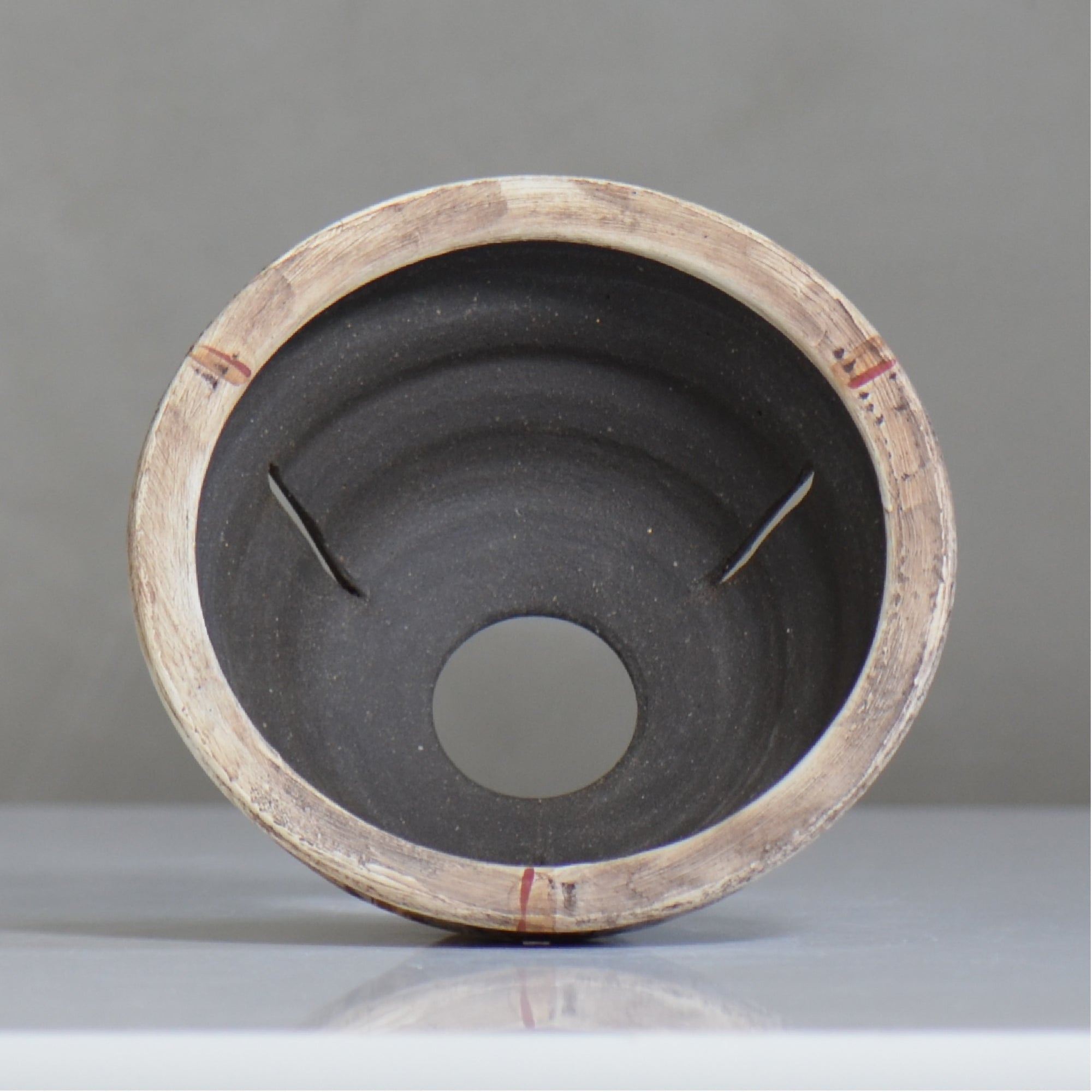 沼野秀章 / 刻ム音 / nh6_so07_l / 約 φ16.3cm  /  植木鉢
