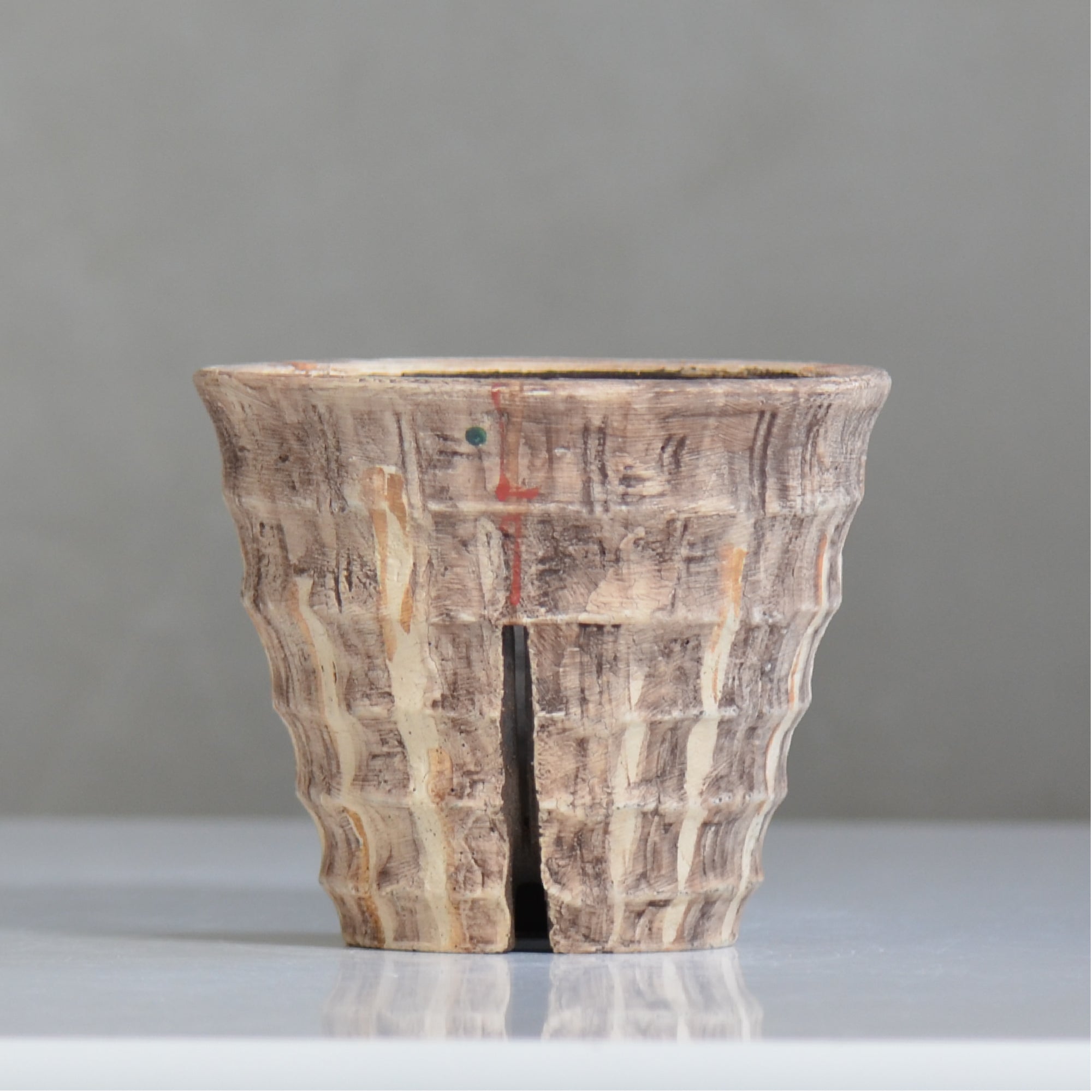 沼野秀章 / 刻ム音 / nh6_so10_ / 約 φ14.6cm  /  植木鉢