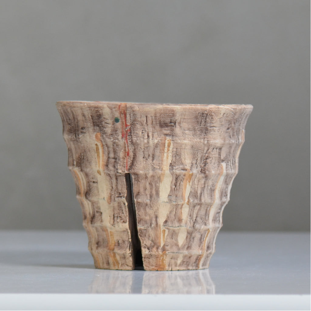沼野秀章 / 刻ム音 / nh6_so10_ / 約 φ14.6cm  /  植木鉢