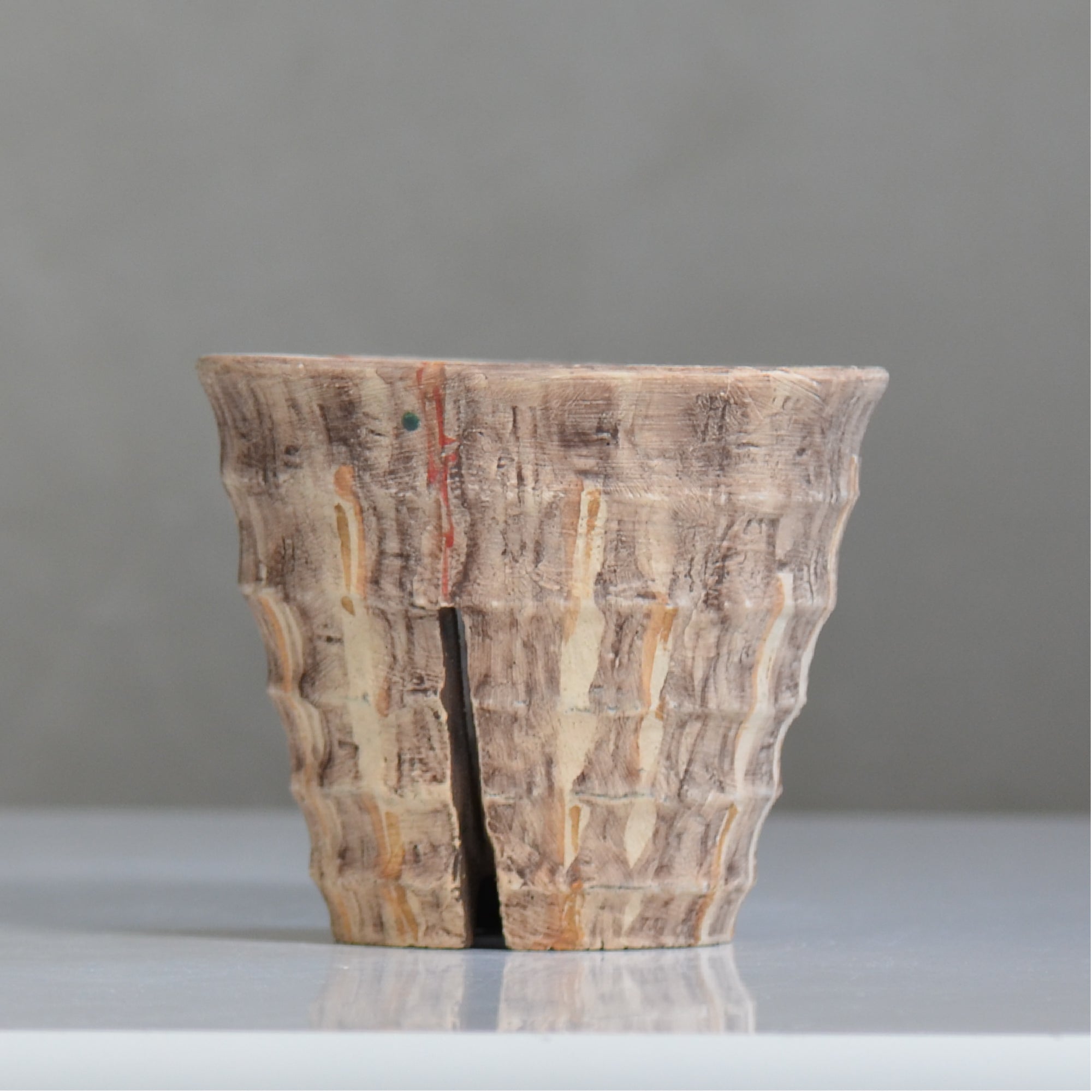 沼野秀章 / 刻ム音 / nh6_so10_ / 約 φ14.6cm  /  植木鉢
