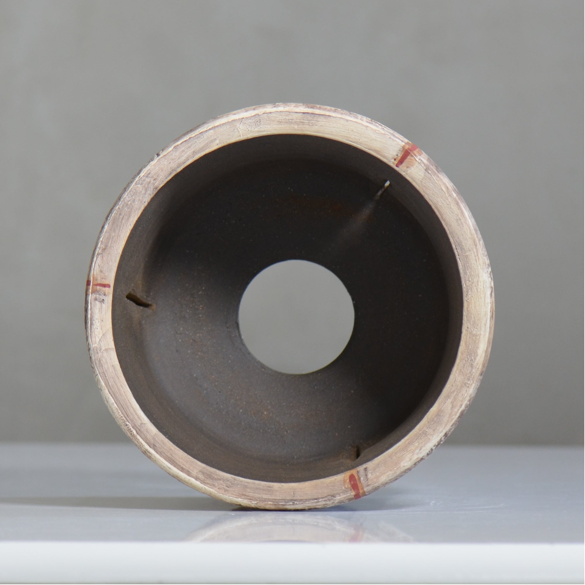 沼野秀章 / 刻ム音 / nh6_so16_ / 約 φ18.2cm  /  植木鉢