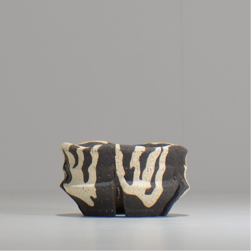 沼野 秀章 / 黒二白 / S  / nh_bw01_xs/ 約φ8cm / 植木鉢