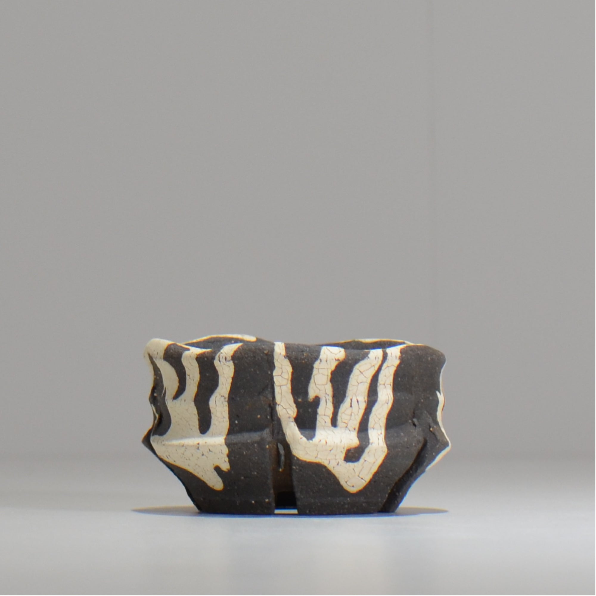沼野 秀章 / 黒二白 / S  / nh_bw01_xs/ 約φ8cm / 植木鉢