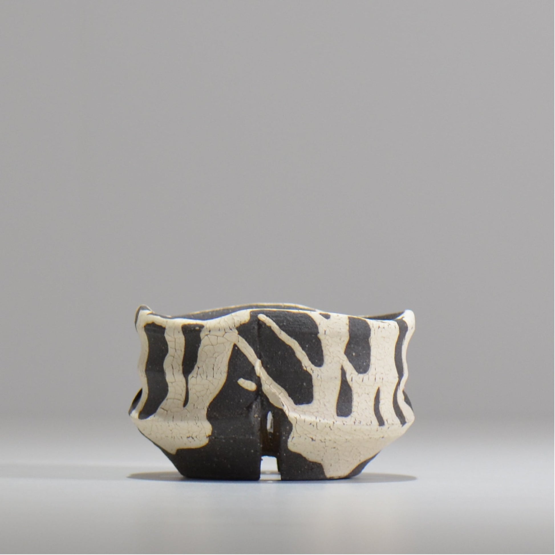 沼野 秀章 / 黒二白 / S  / nh_bw02_xs/ 約φ8.5cm / 植木鉢