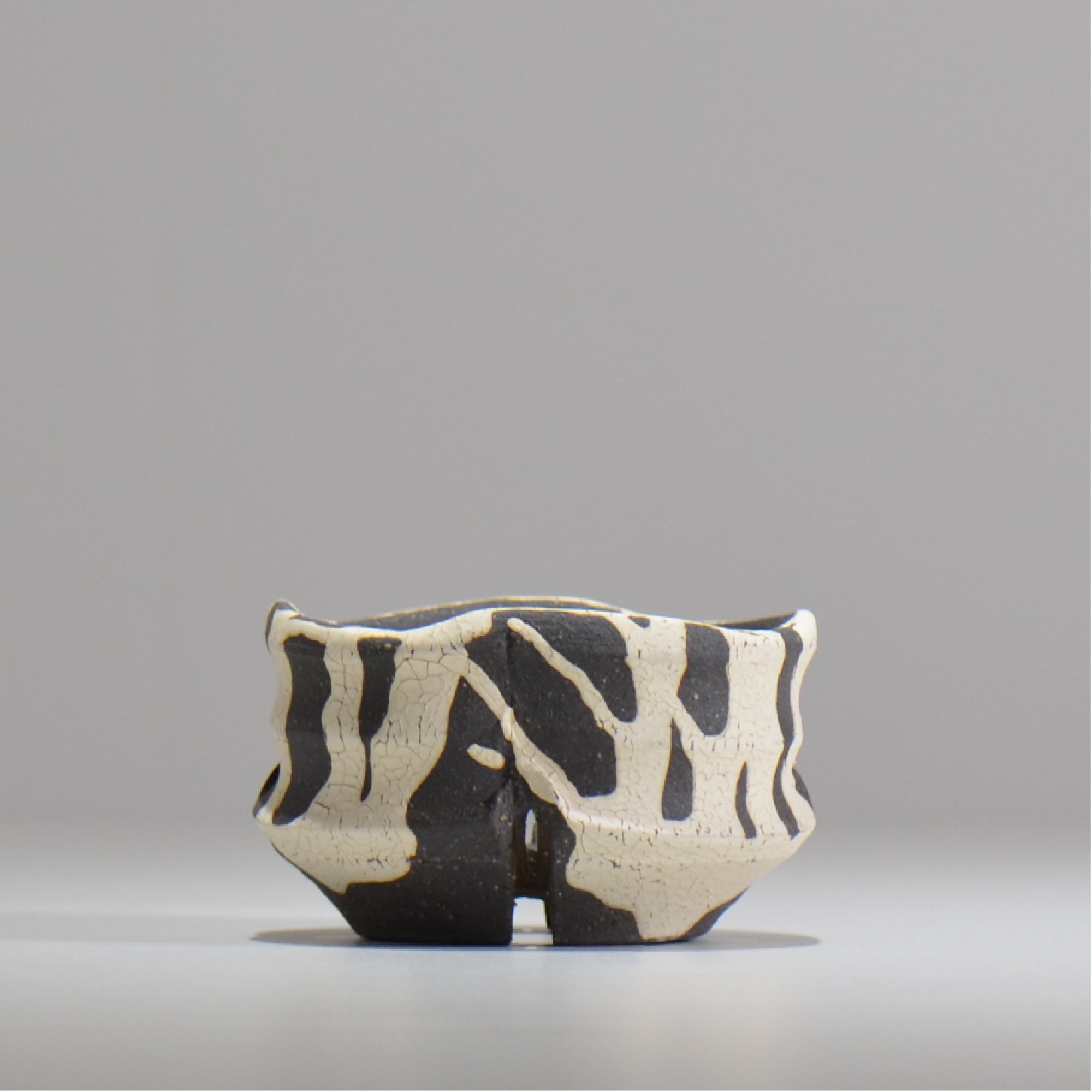 沼野 秀章 / 黒二白 / S  / nh_bw02_xs/ 約φ8.5cm / 植木鉢