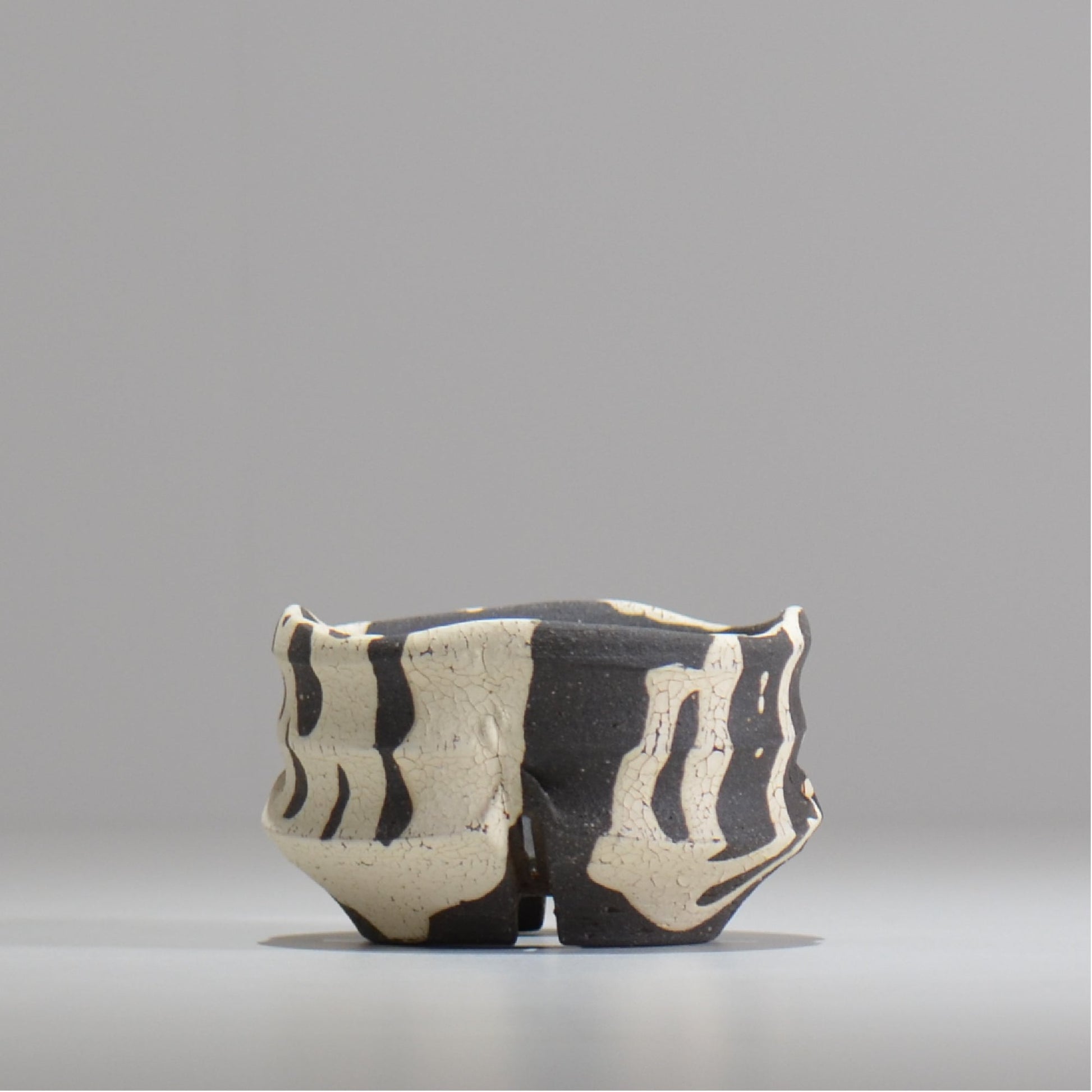 沼野 秀章 / 黒二白 / S  / nh_bw02_xs/ 約φ8.5cm / 植木鉢