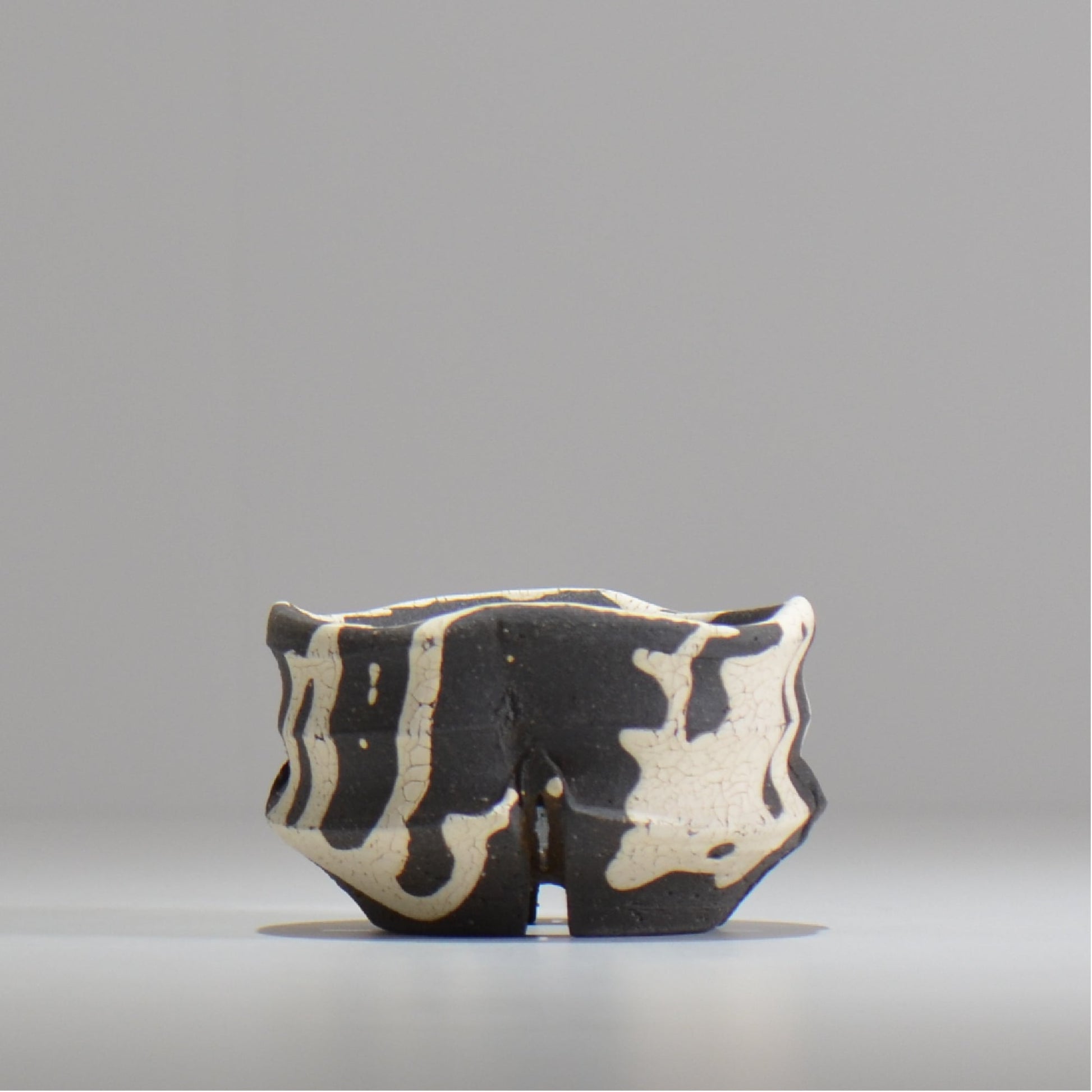 沼野 秀章 / 黒二白 / S  / nh_bw02_xs/ 約φ8.5cm / 植木鉢