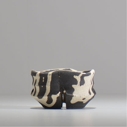 沼野 秀章 / 黒二白 / S  / nh_bw02_xs/ 約φ8.5cm / 植木鉢