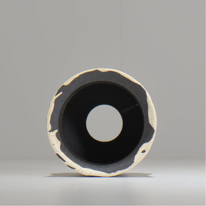 沼野 秀章 / 黒二白 / S  / nh_bw05_s / 約φ10.3cm / 植木鉢