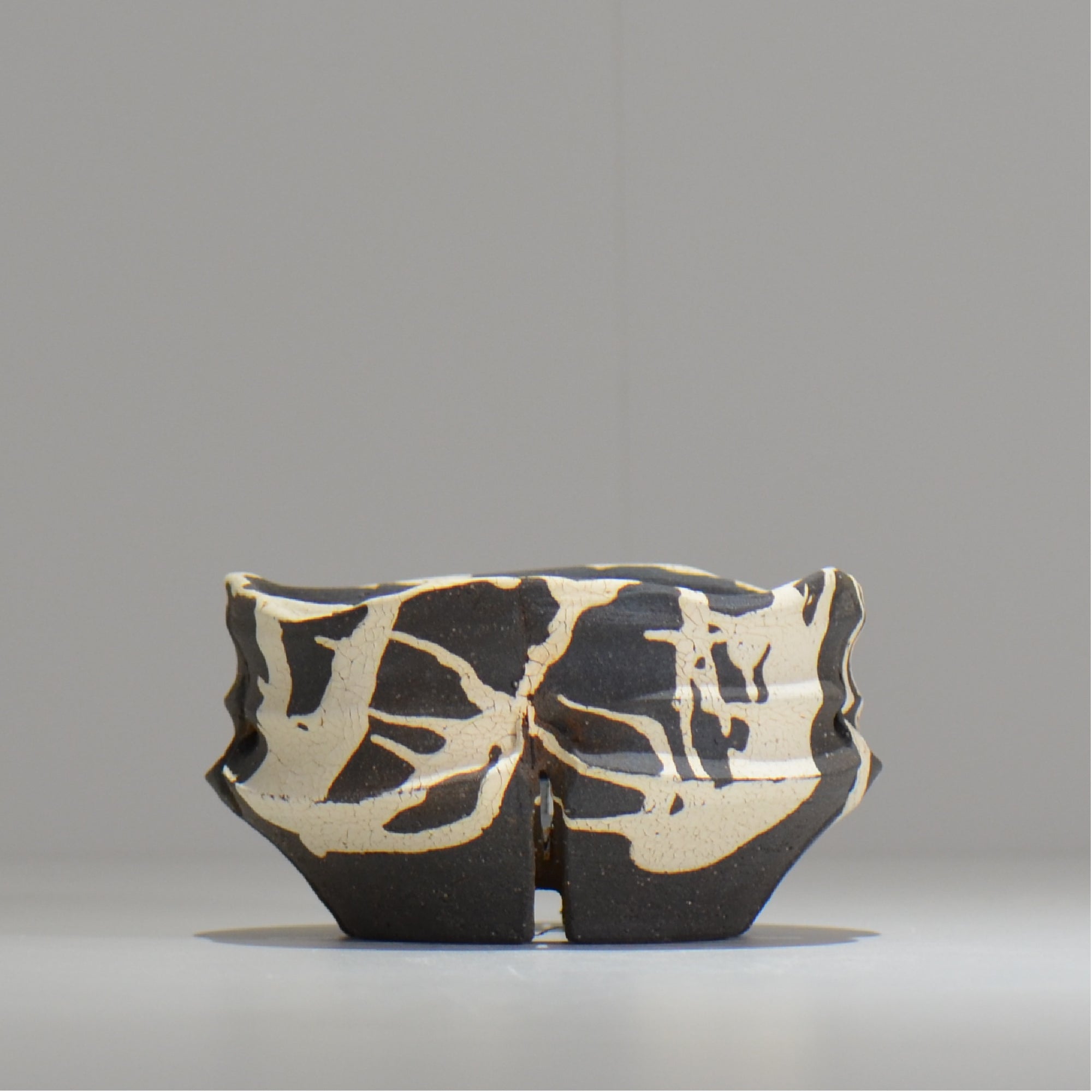 沼野 秀章 / 黒二白 / S  / nh_bw10_s / 約φ12cm / 植木鉢