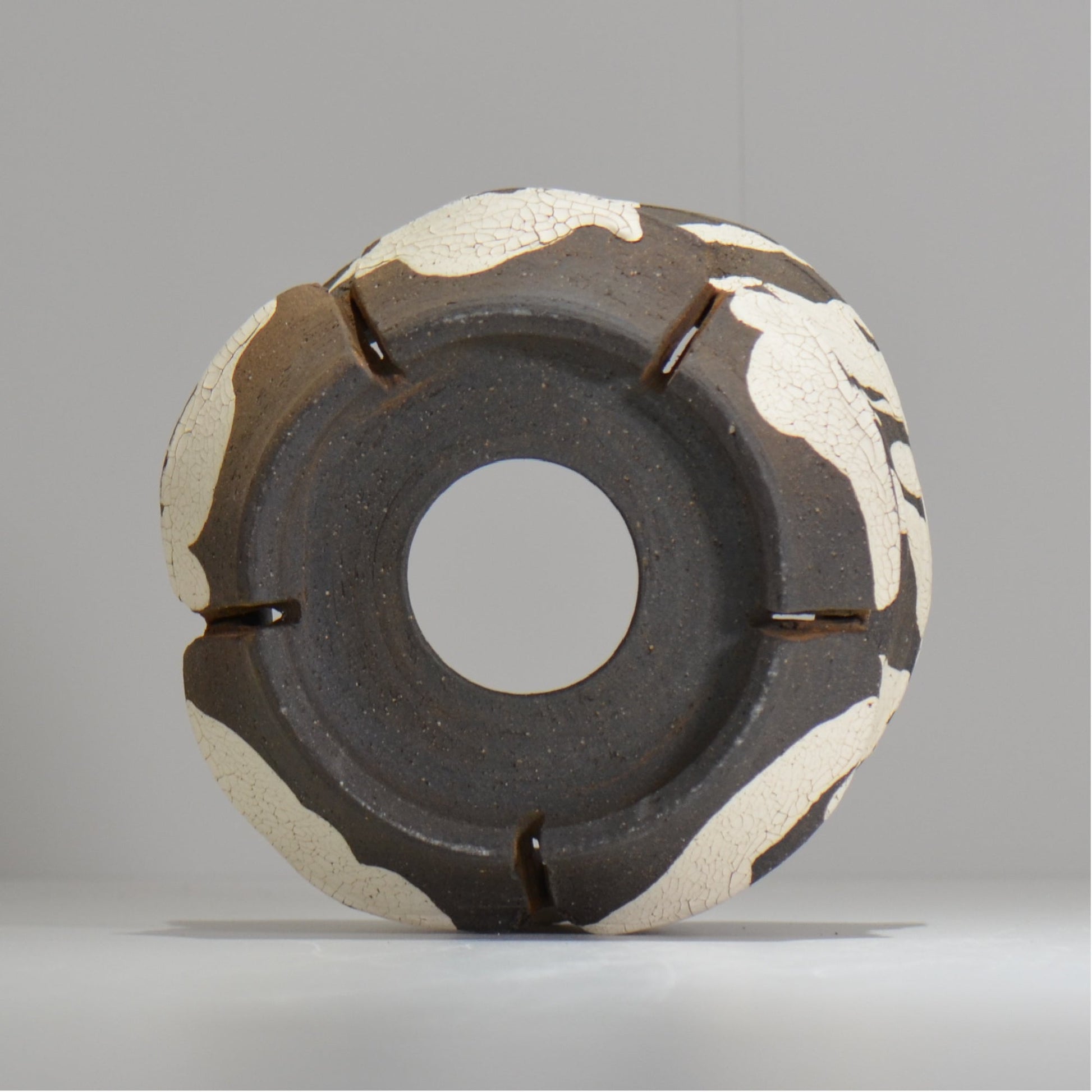 沼野 秀章 / 黒二白 / S  / nh_bw21_l / 約φ17.8cm / 植木鉢
